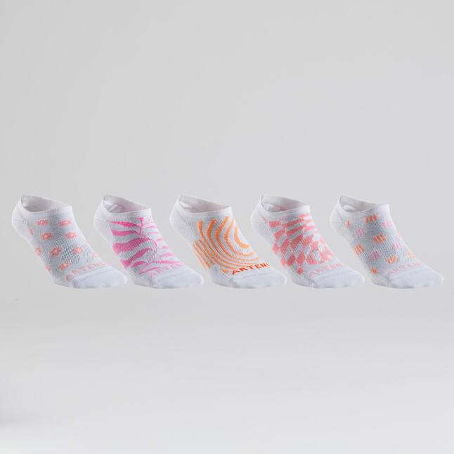 Lot de 5 paires de chaussettes basses Artengo RS 160 - blanc, tailles 35-38 & 39-42