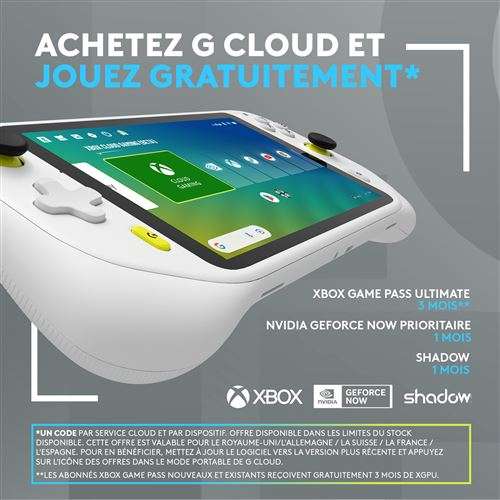 Console Portable Logitech G Cloud - 7", Blanc, 64Go, 12h d'autonomie