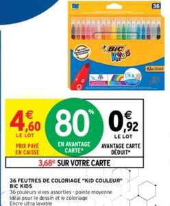 Sélection de Fournitures scolaires - Ex: 36 feutres de coloriage Bic (Via 3.68€ sur Carte fidélité)