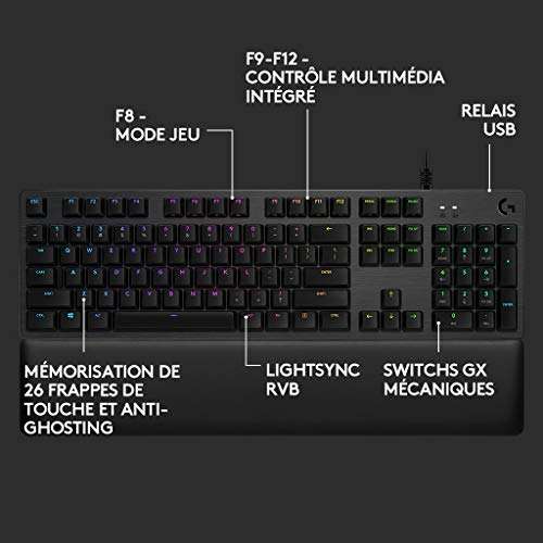 Clavier Gamer Filaire Logitech G512 Carbon