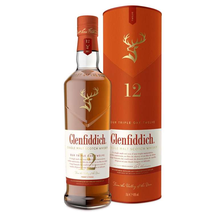 1 Bouteille de Scotch whisky Glenfiddich 12 ans Triple Oak 70 cl - Hautepierre (67)