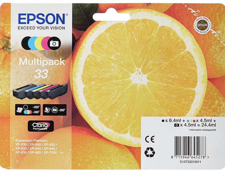 Pack de 5 cartouches d'Encre Epson - Multipack 33