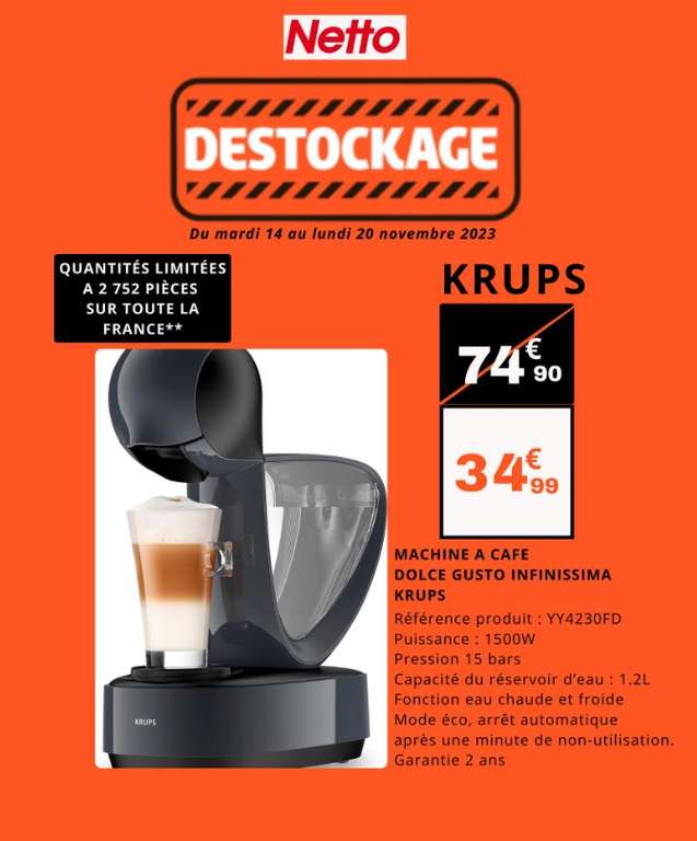 Nescafe Dolce Gusto Krups Infinissima Machine à café à capsules Noir à prix pas  cher