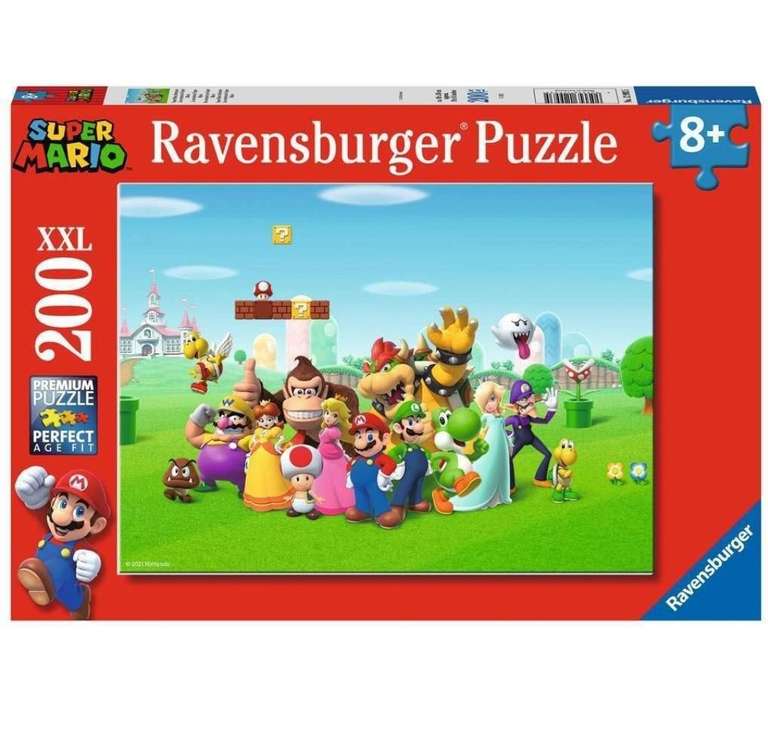 Puzzle Enfant Ravensburger Les aventures de Super Mario XXL (12993) - 200 pièces, à partir de 8 ans, fabriqué en Europe