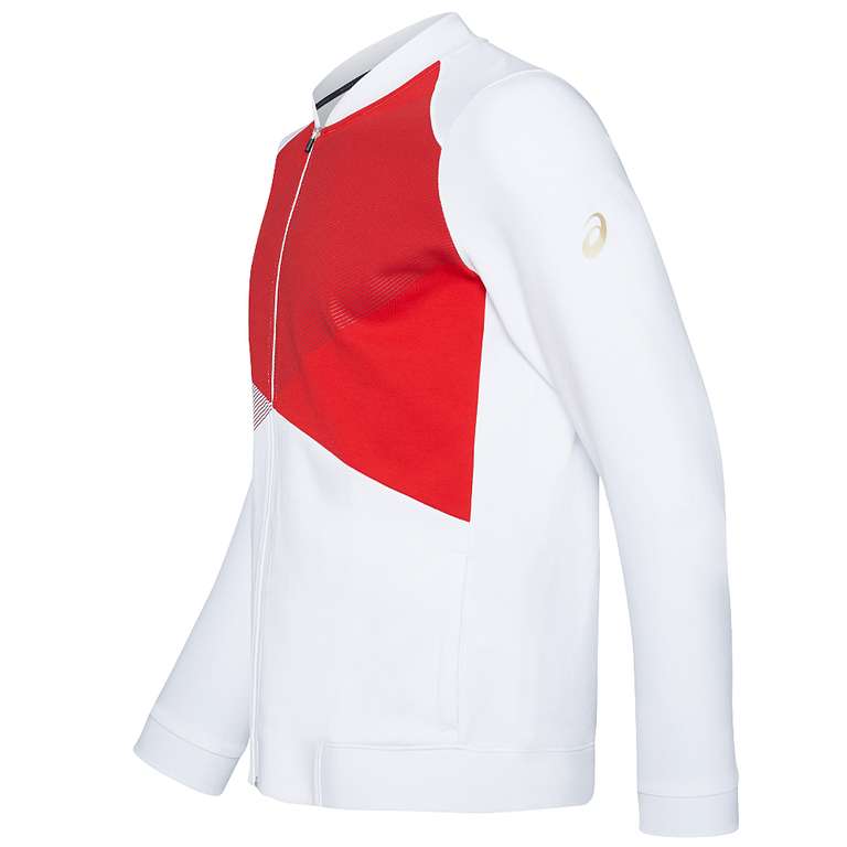 Veste de survêtement Asics Tokyo Warm Up Rouge et Blanc (Plusieurs tailles disponibles)