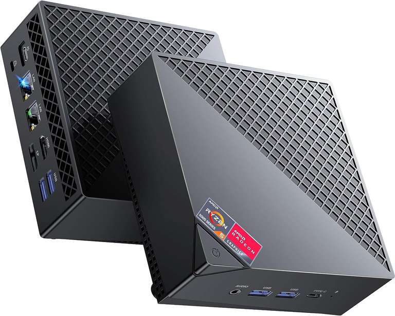 Mini PC NiPoGi AM06 Pro - Ryzen 5 5500U, RAM 16 Go, SSD 512 Go, Vega 7, W11  Pro (2x RJ45, 4x USB, 1x Type-C, 1x HDMI, 1x DP) - Vendeur tiers –