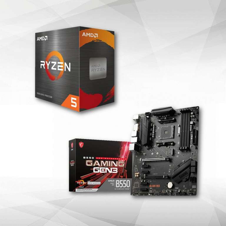 Processeur AMD Ryzen 5 5600X - 3,7/4,6 GHz + Carte Mère MSI B550 Gaming GEN3