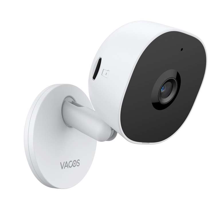 Caméra de surveillance intérieure SANNCE - 1080p, WiFi, Vision nocturne, Détection de mouvement, Compatible Alexa & Google Assistant
