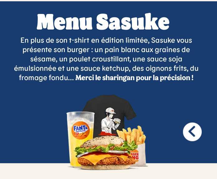 T-shirt Collector Naruto X Burger King Taille L + Casquette - Édition Limitée, Neuf Avec étiquettes