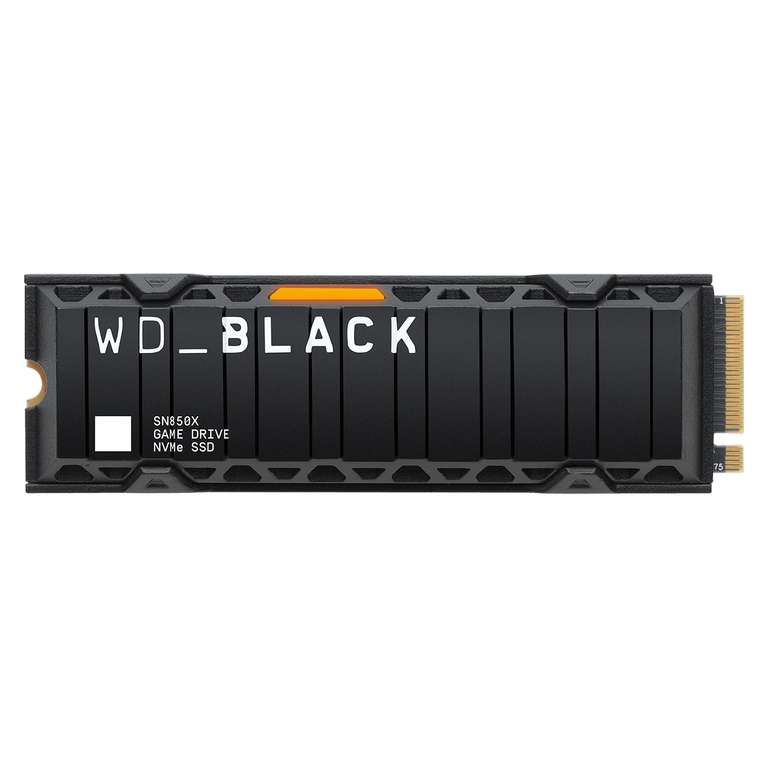 Lot de 2 SSD interne NVMe M.2 WD_BLACK SN850X avec dissipateur thermique - 1 To, PCIe Gen4 x4, 7300MB/s de lecture & 6300MB/s d'écriture