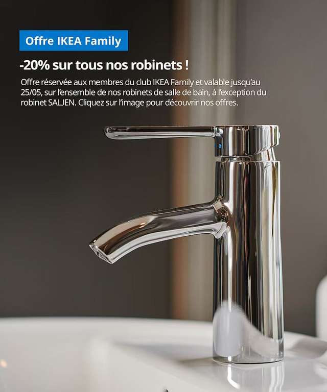 [Ikea Family] 20% de réduction sur l'ensemble des robinets (Hors exceptions)