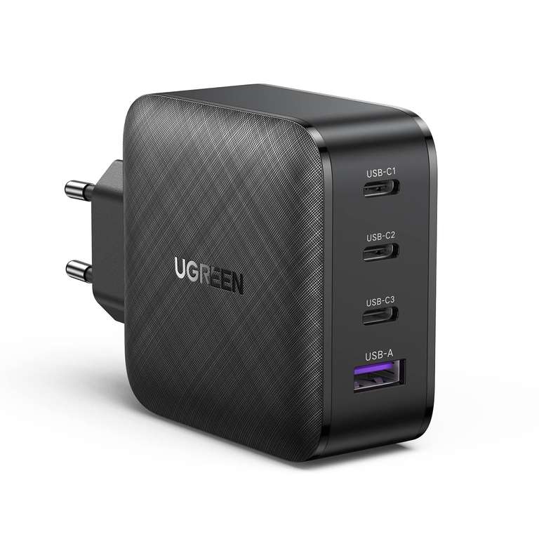 UGREEN 65W Chargeur USB C 4 Ports (vendeur tiers, via coupon) –