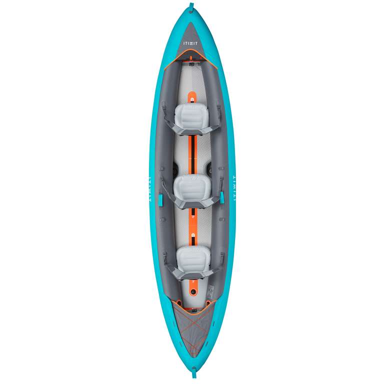 Kayak gonflable randonnée de fond haute pression Itiwit Drop Stitch Drop X100+ - 3 Places