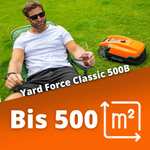 Robot Tondeuse Yard Force - Classic 500B-EU avec Bluetooth pour Jardins jusqu'à 500m² Noir/Orange