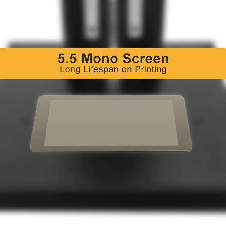 Imprimante 3D Résine LONGER Orange 4K - Résolution 10.5/31.5um, Double axe Z, Éclairage UV matriciel uniforme, 118x66x190mm (Entrepôt EU)