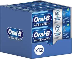 Lot de 12 tubes de dentifrice Oral-B Pro Expert, Menthe Extra Fraîche - 12 x 75ml (via coupon et abonnement prévoyez et économisez)