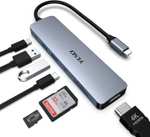 Hub USB-C 7-en-1 Oberster - 1x USB-C 100W PD + 1x USB-C 3.0 + 1x HDMI 4K + 2x USB 3.0 + Lecteur de carte SD (Via coupon)
