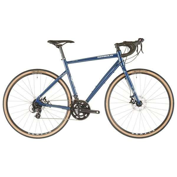 Vélo de Gravel Serious Gravix One Shimano Tourney Mix 34/50 - Bleu, Plusieurs tailles disponibles