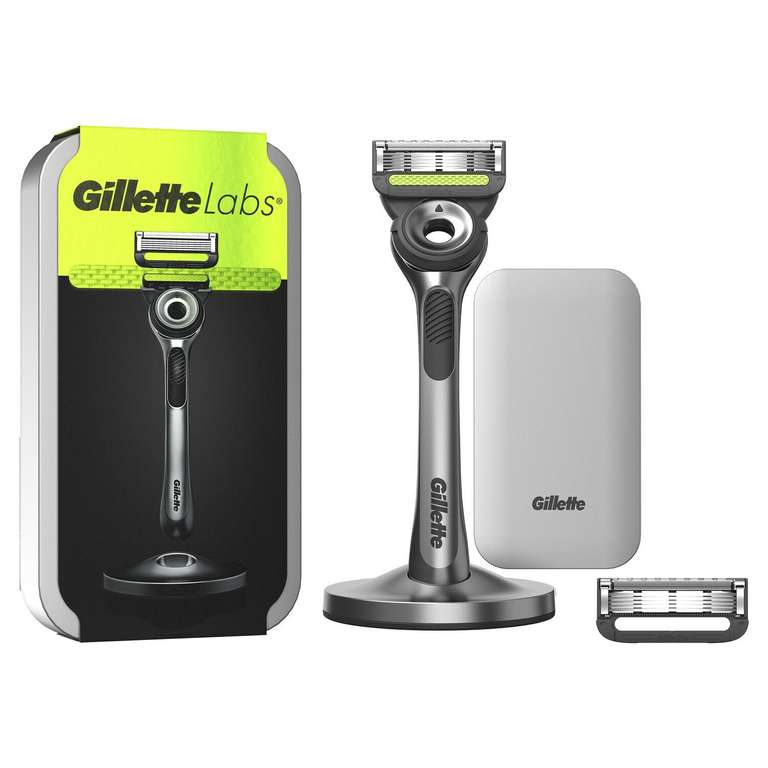Rasoir Gillette Exfoliant Labs avec manches + 2 recharges + socle + étui de voyage (via 15,96€ sur la carte fidélité + ODR 15€)