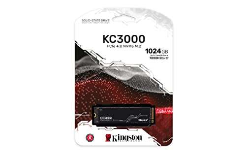 [Prime DE] SSD interne M.2 NVMe Kingston KC3000 - 1 To, 7000Mo/s, 6000Mo/s lecture écriture (SKC3000S1024G)