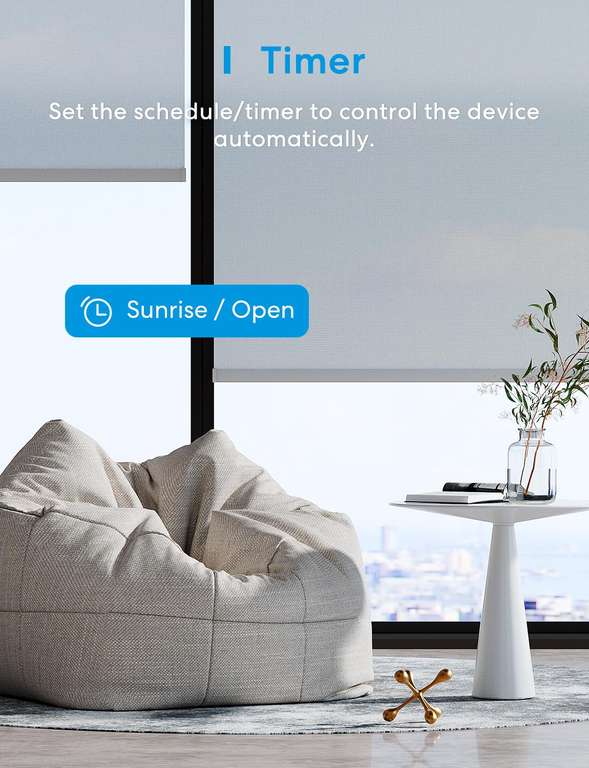 Interrupteur Volet Roulant Meross - Compatible HomeKit, Alexa & Google Home, Contrôle de Pourcentage, Contrôle à Distance (Vendeur tiers)