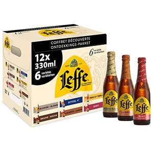Pack Découverte Bière Leffe (Blonde, Ruby, Rituel 9°, Ambrée, Triple Brune) Pack 12 Bouteilles33 cl