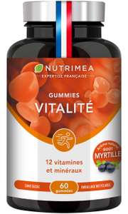 Gummies Multivitamines et Minéraux Nutrimea - Vegan - Sans Sucres - Goût Myrtille