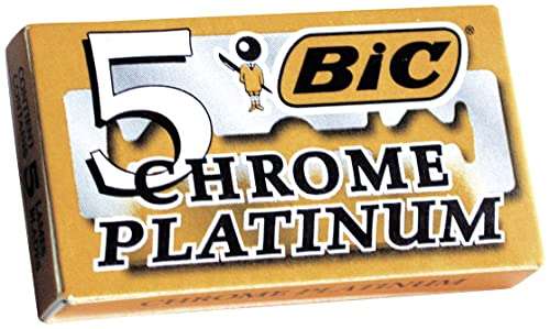100 lames à double tranchant pour rasoir de sûreté BIC Chrome Platinum