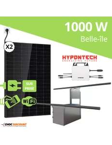 Kit solaire 1000W Plug&Play 2x DMEGC 500W + Micro Onduleur Hypontech HMS800C + support