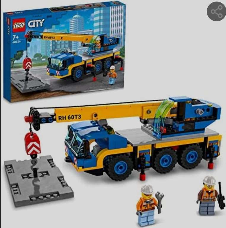 Jeu de construction Lego City 60324 - La Grue Mobile (Frontaliers Belgique)