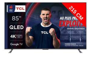 TV 4K QLED TCL 85QLED770 - QLED 4K 215 cm (Via ODR de 100€)