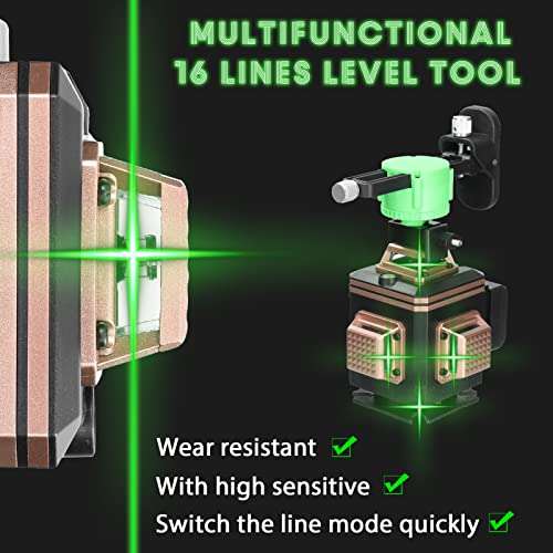 16 lignes 4d niveau laser autonivelant 360 horizontale et