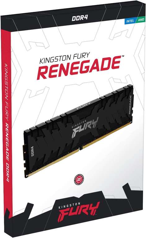 Kit mémoire Ram DDR4 Kingston Fury Renegade 32 Go (2x16 Go) - 3600MHz, CL16, KF436C16RB1K2/32 (Frontaliers Belgique)