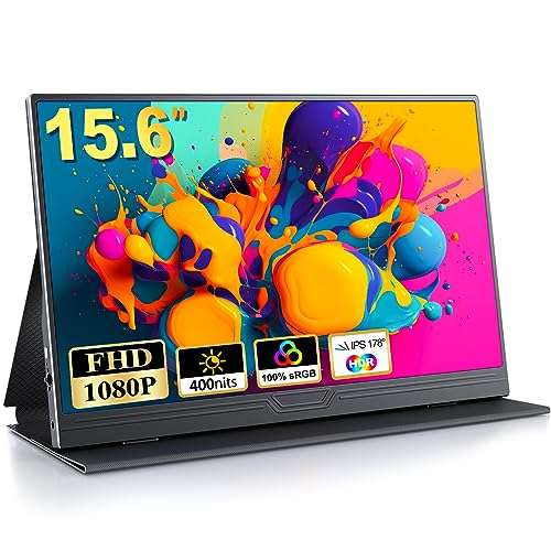 15,6 Pouces 1920*1080P HDR IPS Panel Dual Speaker USB-C Portable Gaming  Monitor Display Externe Pour Moniteur PS5