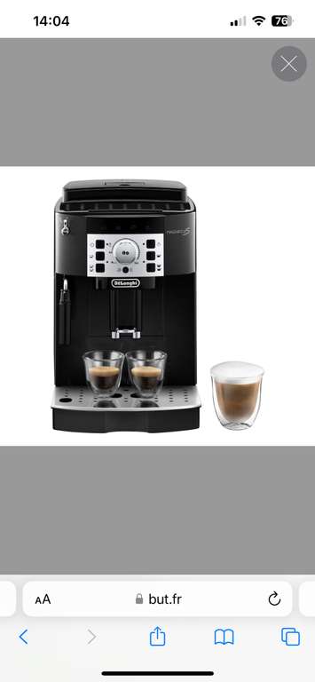 Machine à café en grain avec broyeur DeLonghi ECAM 22.105.B Magnifica S