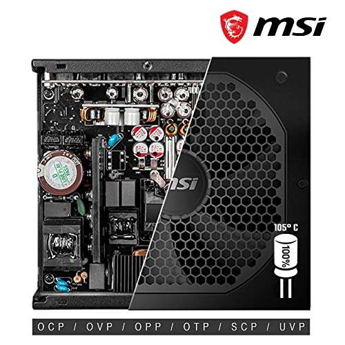 Bloc d'alimentation PC MSI MPG A750GF - 80Plus Gold, 750 W