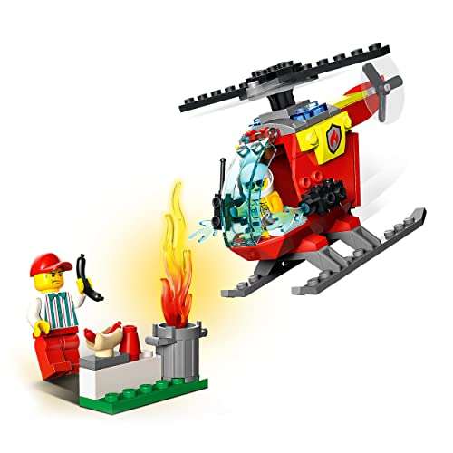 Jeu de construction Lego City Fire L’Hélicoptère des Pompiers 60318 (Via coupon)