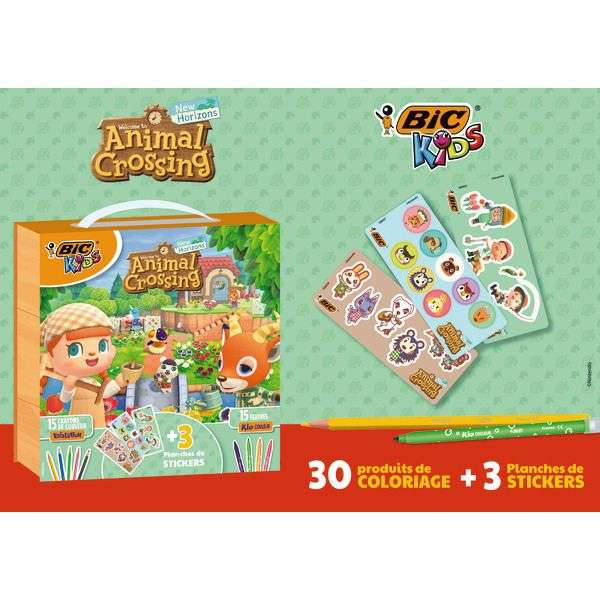 Valise Animal Crossing Bic Kids - 30 pièces (Via 9.52€ sur la carte de fidélité)