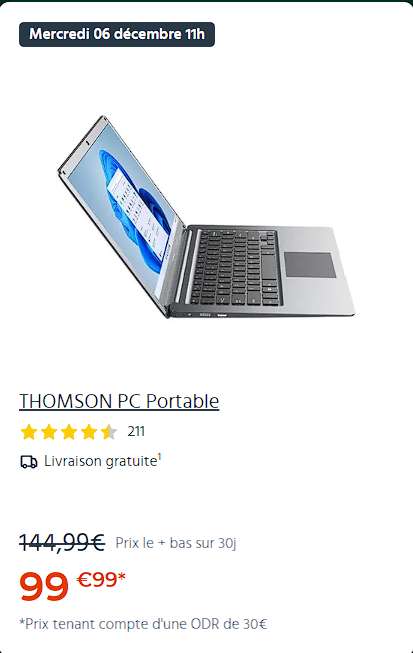 Le 06/12] PC Portable 14.1 Thomson TH14C4SL64 - HD, Intel Celeron