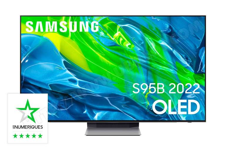 TV 55" Samsung QE55S95B (2022) - OLED, 4K UHD, 100 Hz, HDR, HDR10+, HLG, Filtre anti-reflet, Smart TV