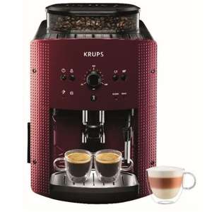 Machine expresso broyeur à café grains Krups EA810770 - Rouge , 1450W, 15bars, Buse à vapeur (Via 42€ sur Carte Fidélité)