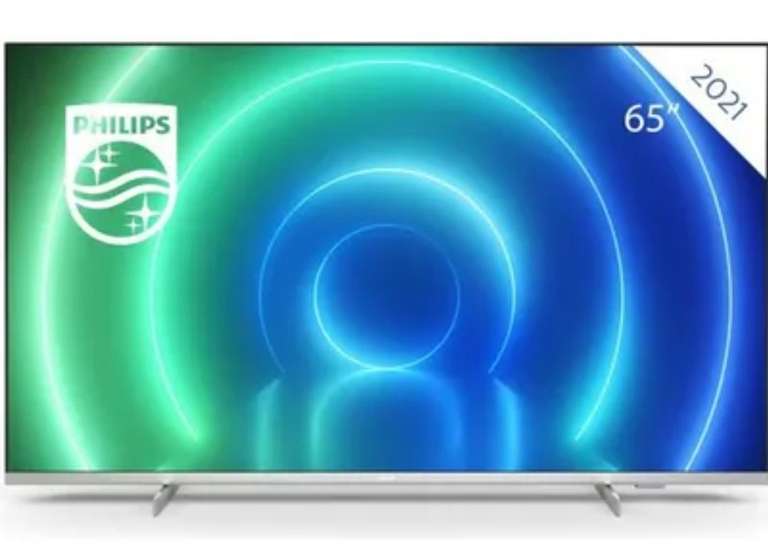 TV 65" Philips 65PUS7556 - LED, 4K UHD, HDR, Dolby Vision / Atmos, HDMI 2.1 / VRR, Smart TV (449.99€ pour les CDAV)