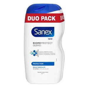 Lot de 2 gels douche Sanex Biome Protection Dermo - peau normale, 2 x 450mL (via 4,54€ sur la carte fidélité) variétés différente