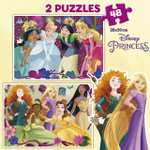 Lot de 2 puzzles Educa Disney Princess - 48 pièces, 28 x 20 cm