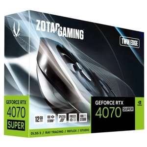 Carte Graphique Zotac Gaming GeForce RTX 4070 Super Twin Edge 12 Go GDDR6X DLSS3
