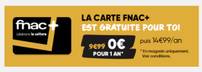 [18-21ans] Carte Fnac+ gratuite pour les detenteurs de la carte Pass Culture (pendant un an ensuite à 14,99€/an)