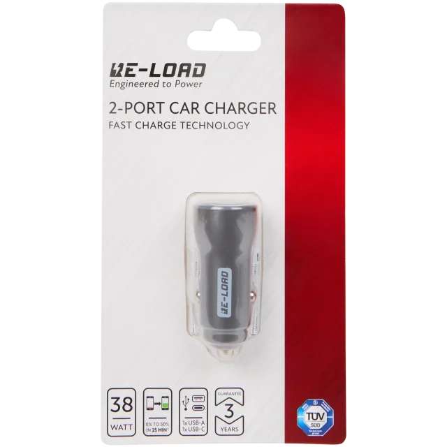 Chargeur allume-cicare USB A et C 38W  rapide, noir, Action at Action |  Dealabs