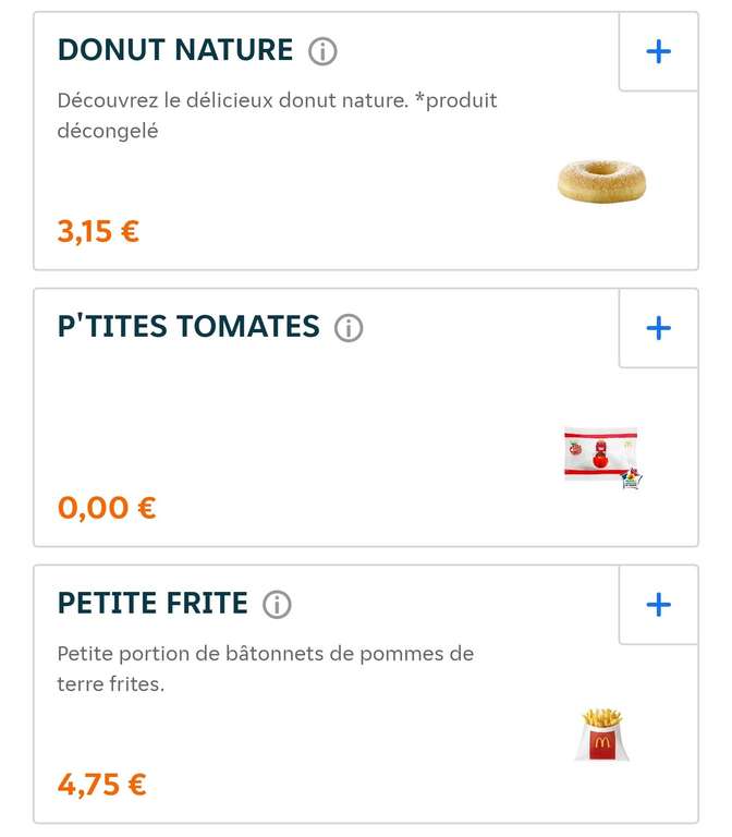 Sachet de P'tites tomates gratuit (minimum 10€ de commande) - McDonald's Nantes Carre Feydeau (44)