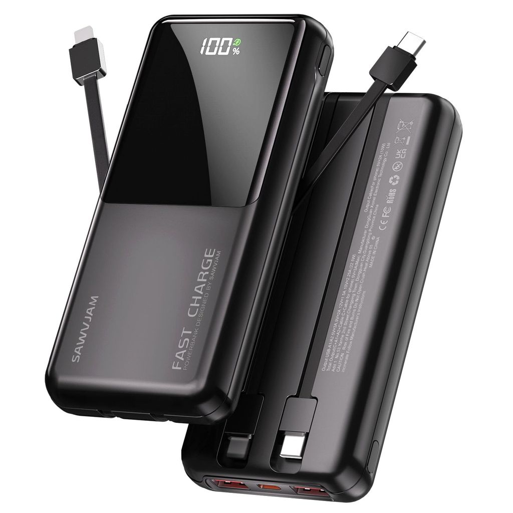 Chargeur Portable Yixiugo - 22,5 W avec câbles USB-C intégrés (vendeur tiers)