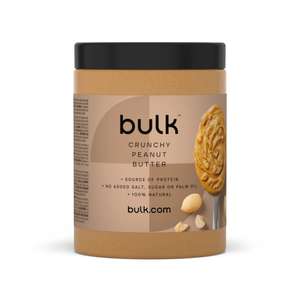 Beurre de Cacahuète Bulk - Croquant, 1 kg (via abonnement / 6,89€ sans abonnement)